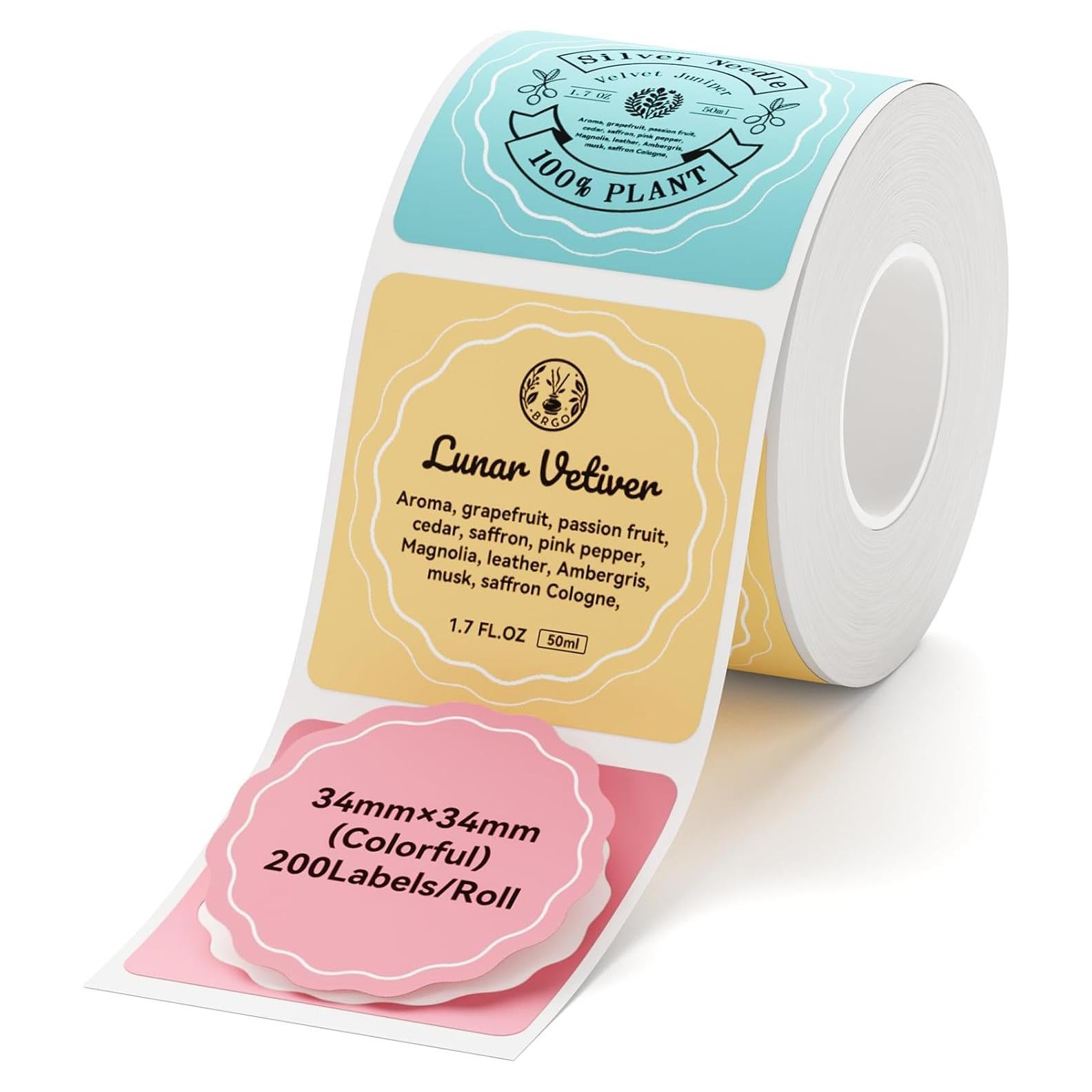 Etiquetas térmicas NIIMBOT B1/B21/B3S 34x34mm 200 etiquetas/rollo