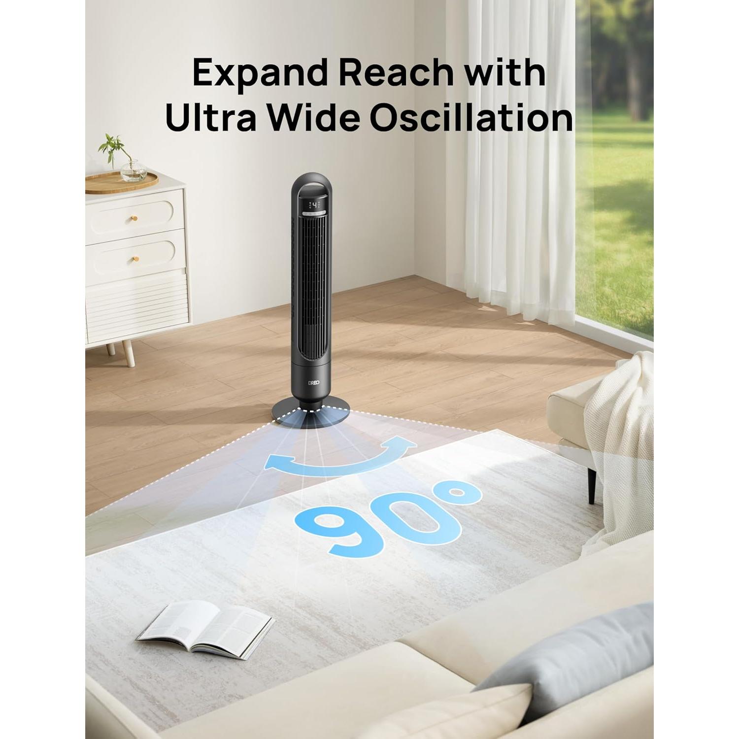 Ventilador de Torre Dreo DR-HTF017 Oscilante 90° 28dB 91.44cm