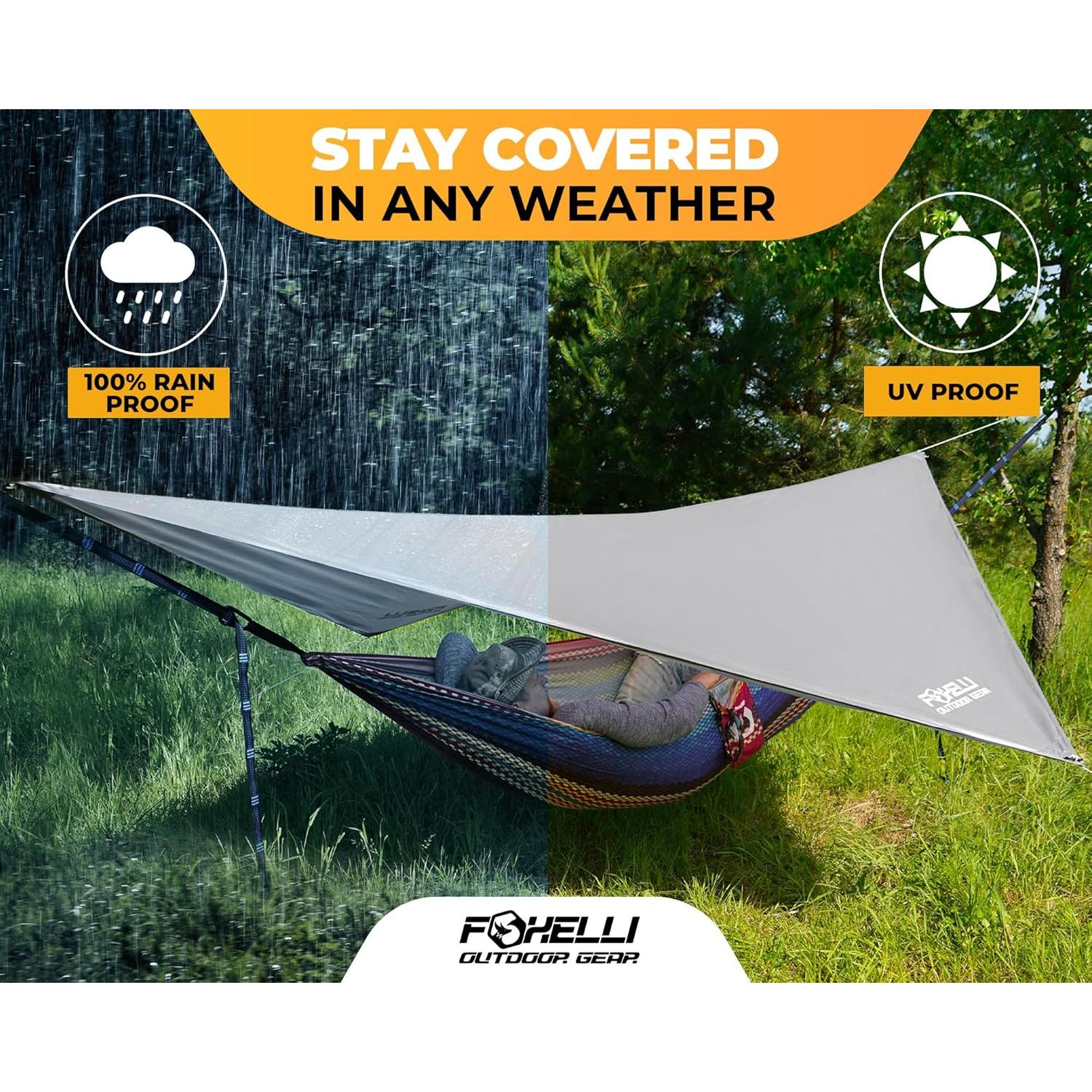 Lona para Hamaca Foxelli TARP_GRAY Impermeable 3,66x2,74m