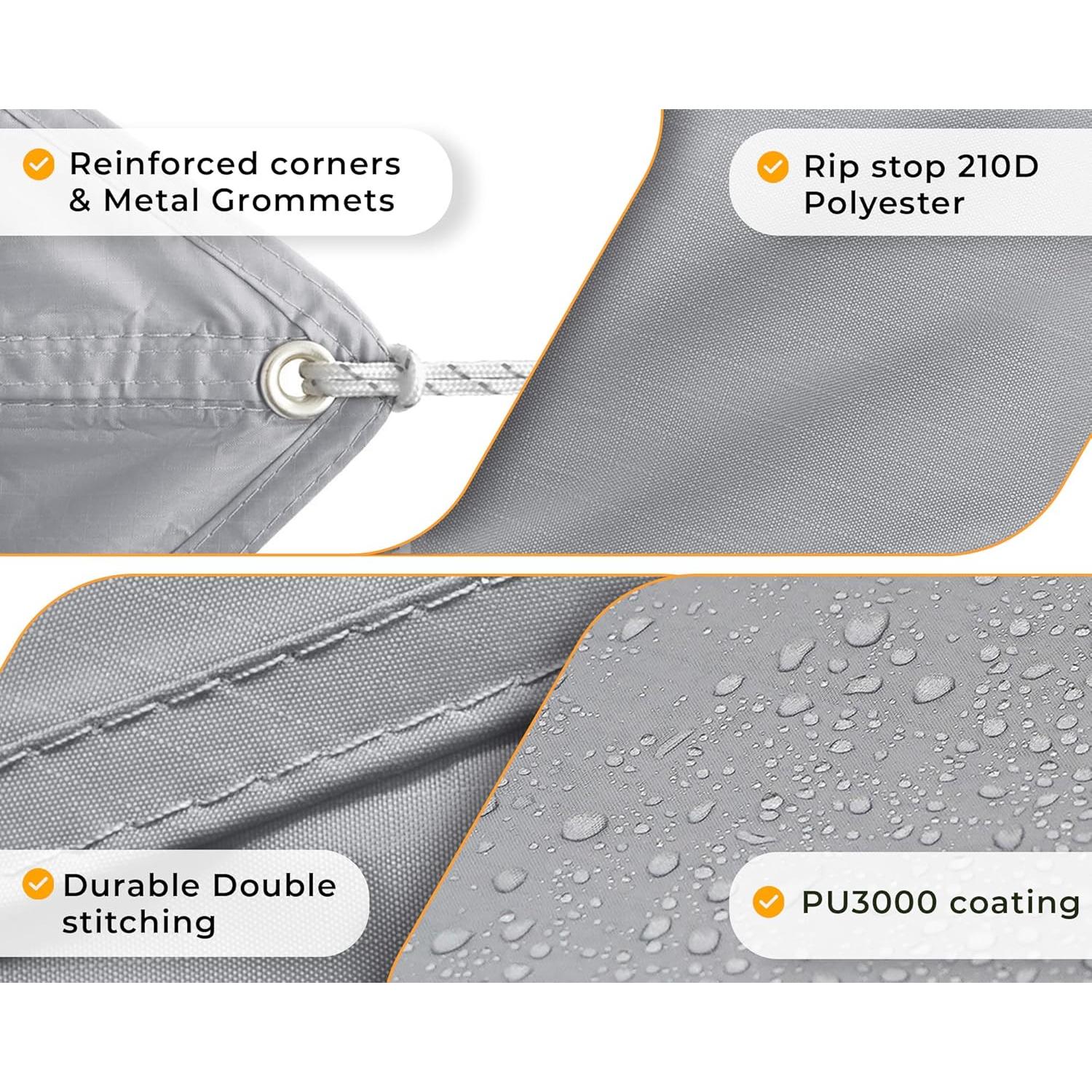 Lona para Hamaca Foxelli TARP_GRAY Impermeable 3,66x2,74m