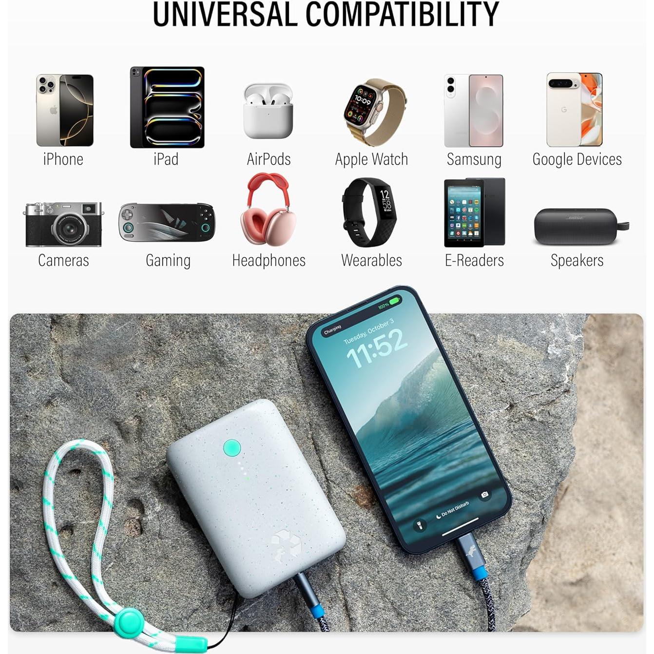 Cargador Portátil Nimble 10,000mAh Carga Rápida Dual USB-C