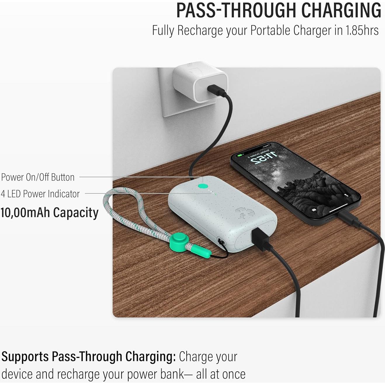 Cargador Portátil Nimble 10,000mAh Carga Rápida Dual USB-C