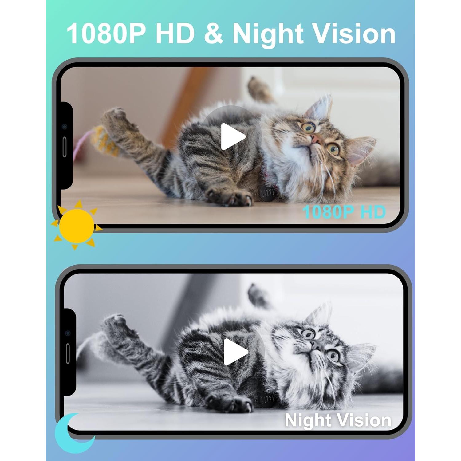 Cámara Interior Wi-Fi 1080P YIZHANZHAOMING con Visión Nocturna