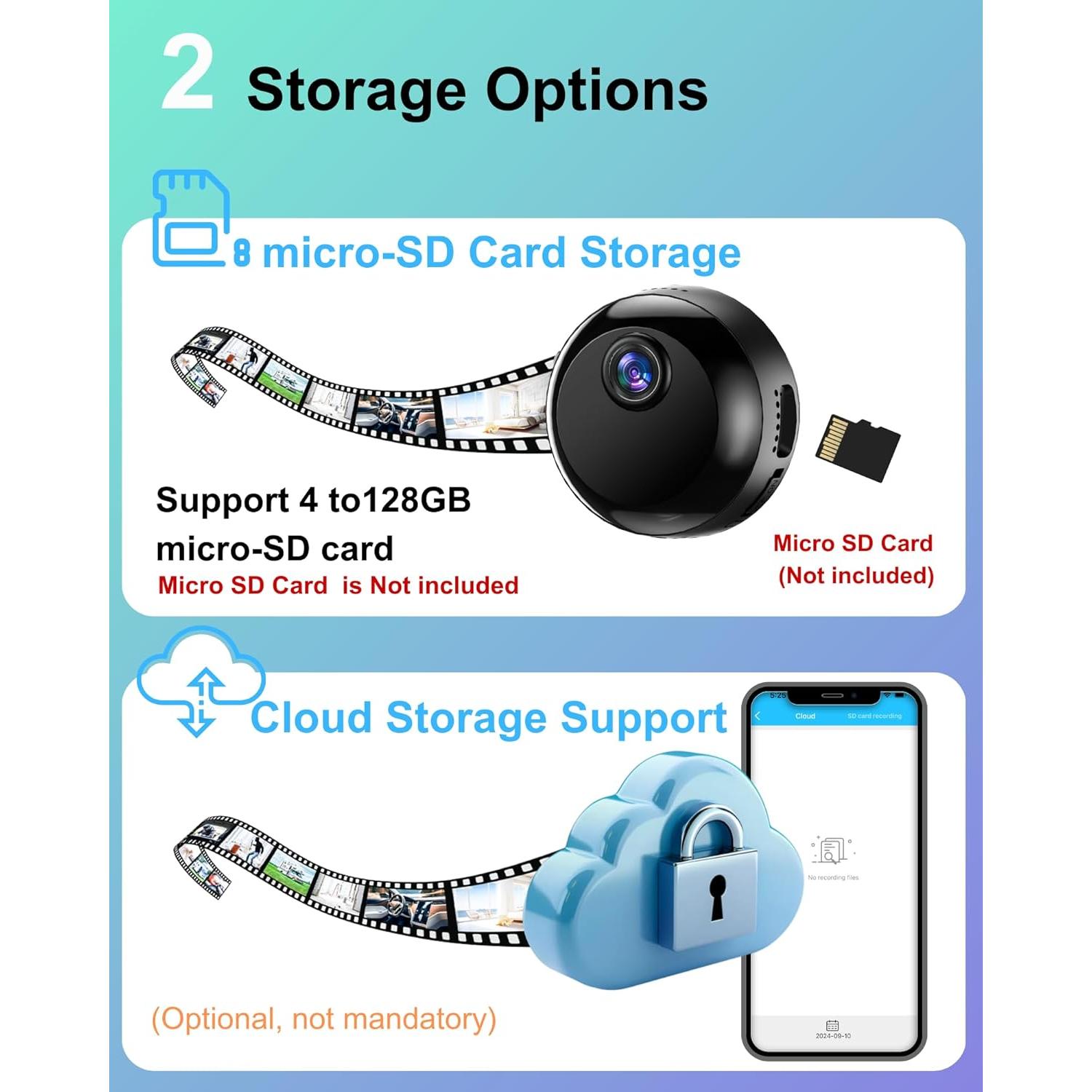Cámara Interior Wi-Fi 1080P YIZHANZHAOMING con Visión Nocturna