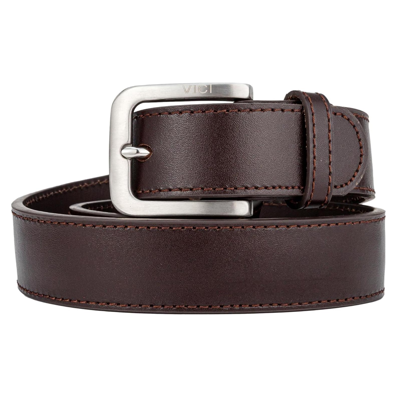 Cinturón de Cuero Genuino con Hebilla de Acero 3.81 cm