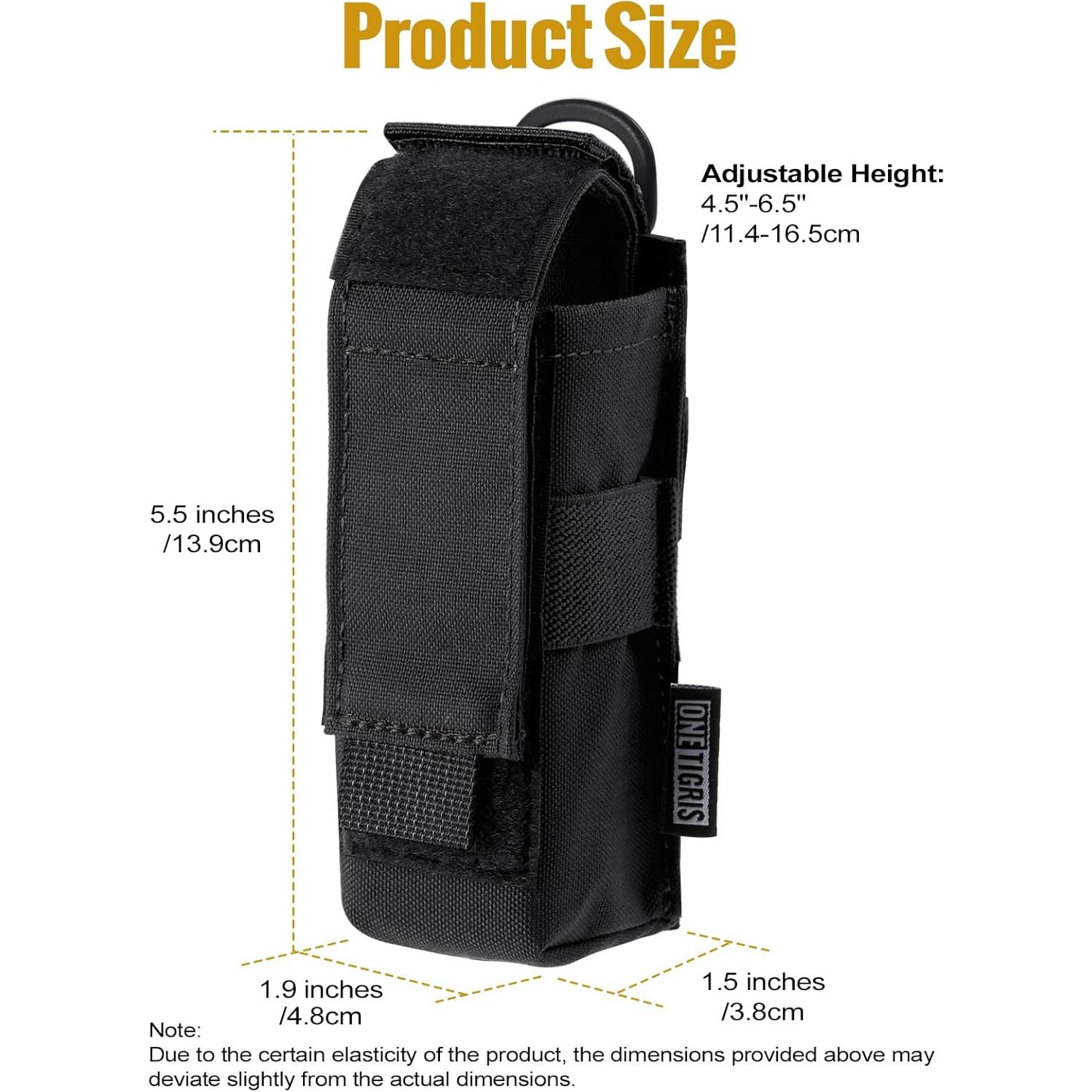 Portaflash Táctico OneTigris Molle Nylon 1000D Negro