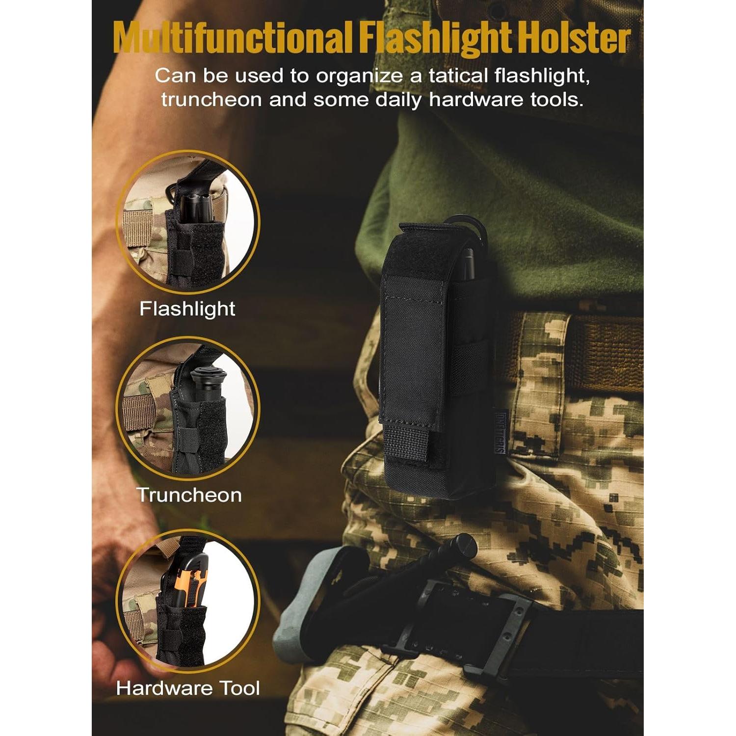 Portaflash Táctico OneTigris Molle Nylon 1000D Negro