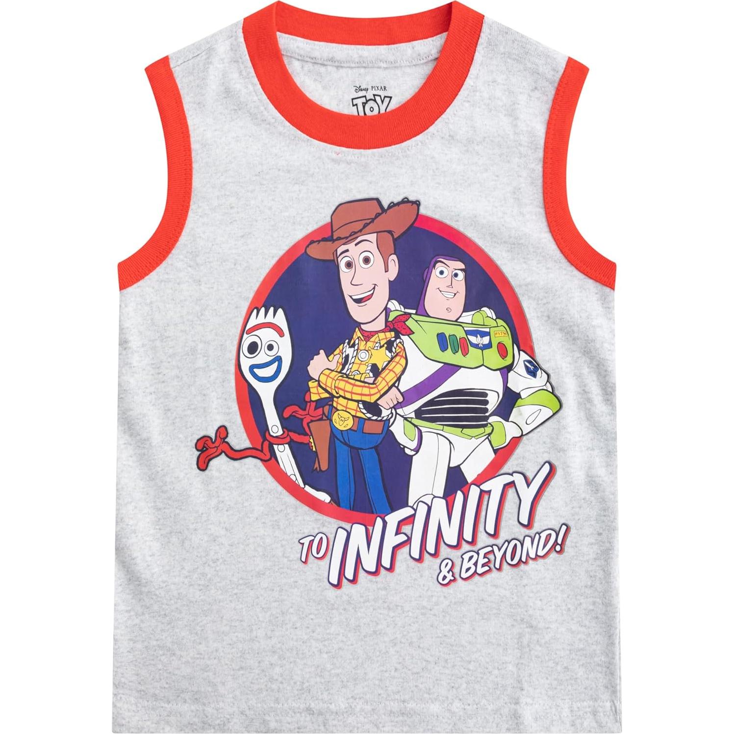 Camisetas Sin Mangas Disney Toy Story Woody y Buzz 2T Azul/Gris