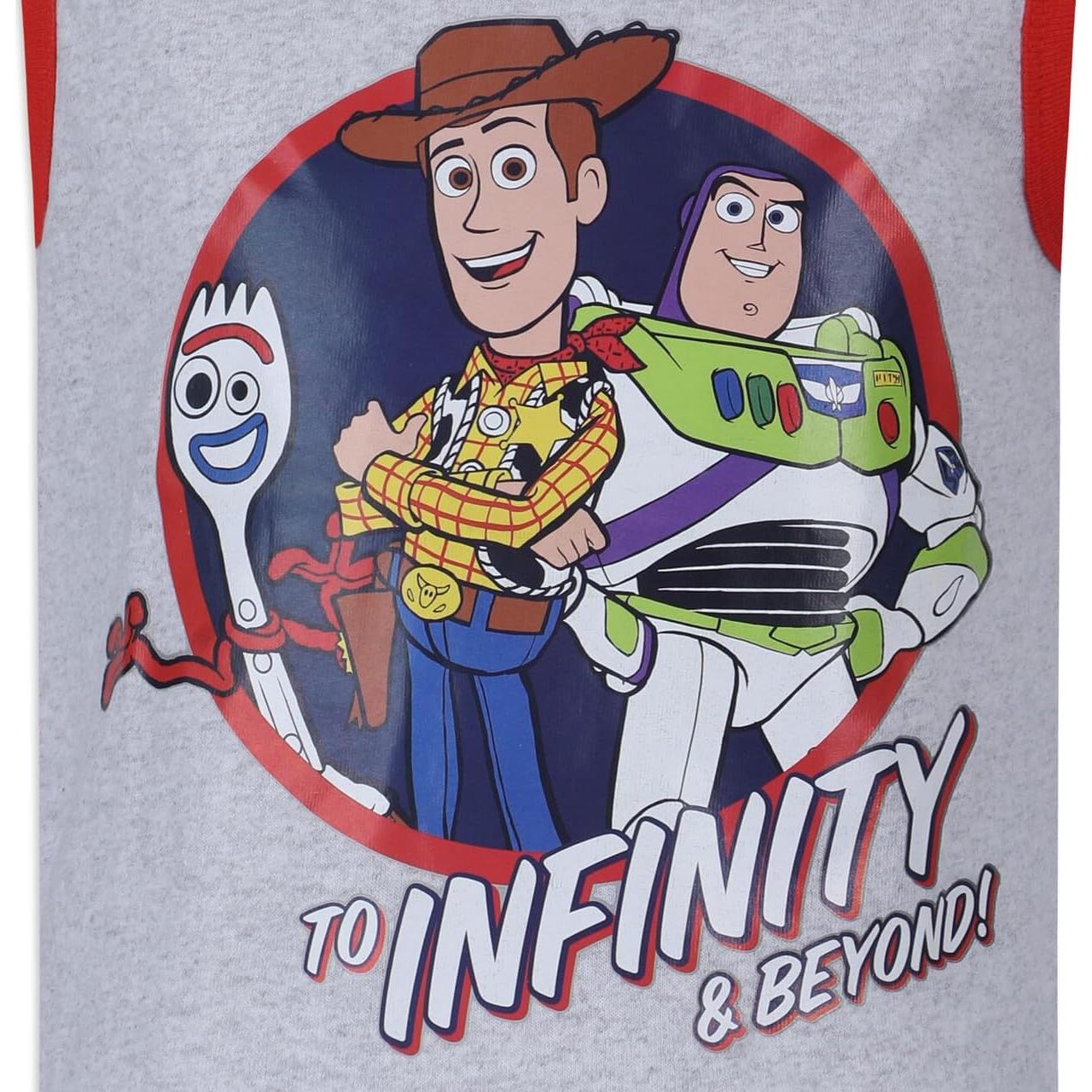 Camisetas Sin Mangas Disney Toy Story Woody y Buzz 2T Azul/Gris