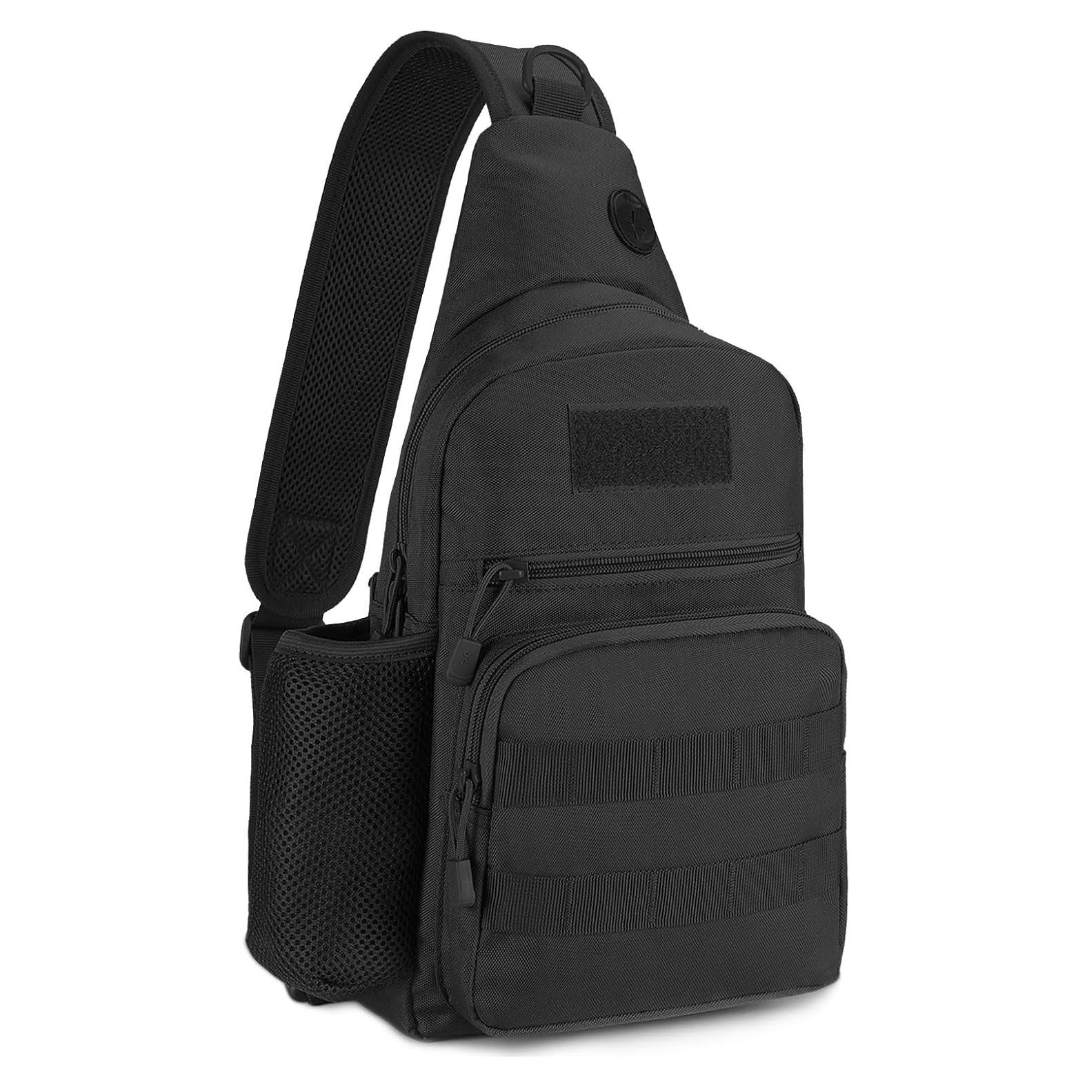 Bolsa Táctica Militar BAIGIO Negra 21x7.5x40 cm