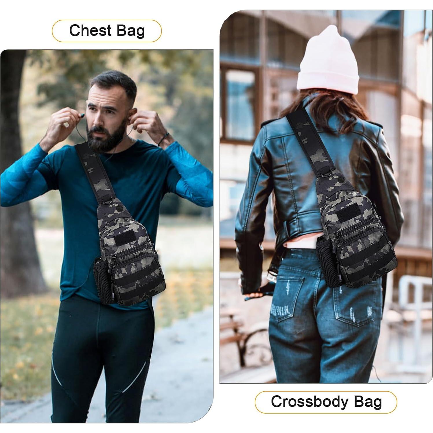 Bolsa Táctica Militar BAIGIO Negra 21x7.5x40 cm