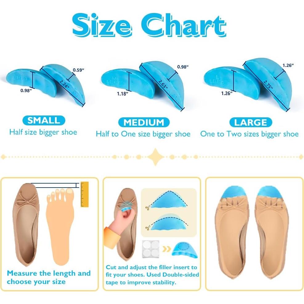 Insertos de Relleno para Zapatos SQHT - Ajuste Perfecto Azul