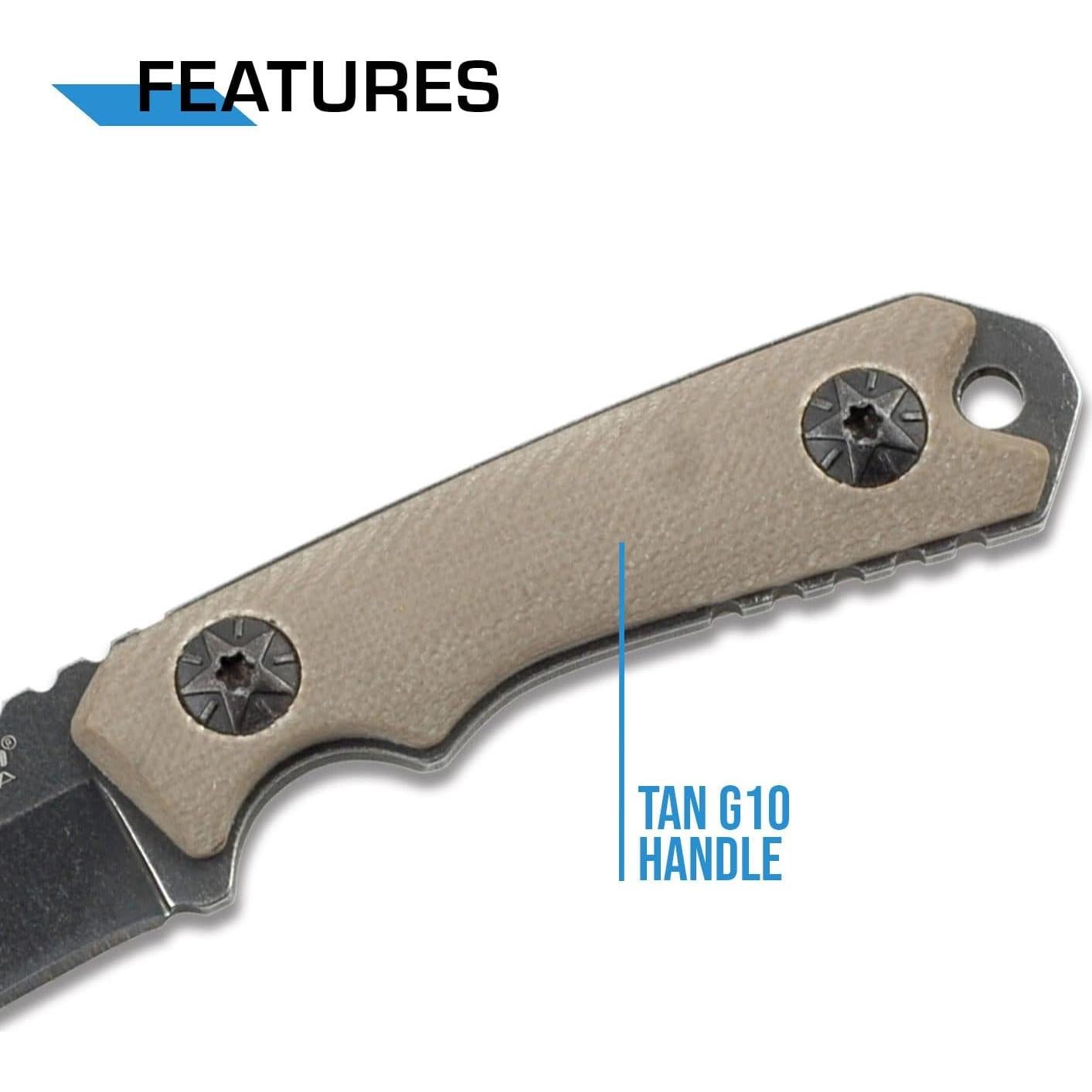 Cuchillo Táctico MTech USA MT-20-30, Hoja 5 cm, Mango G10