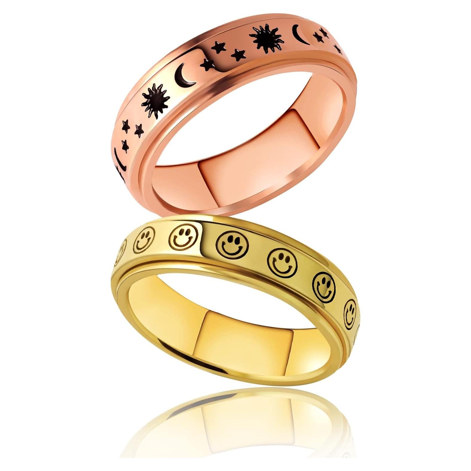 Anillo Fidget Spinner Antiestrés LAOYOU 6mm Acero Inoxidable