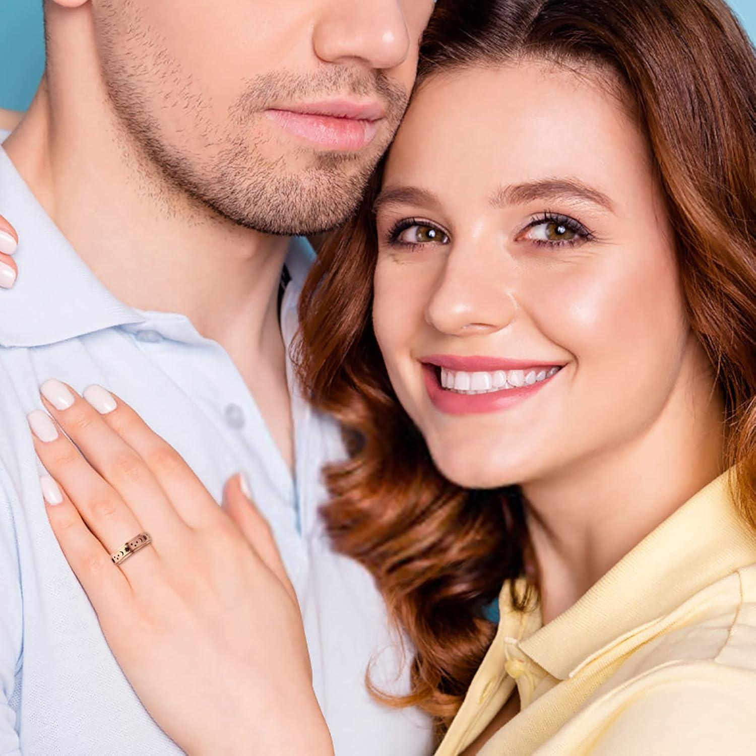 Anillo Fidget Spinner Antiestrés LAOYOU 6mm Acero Inoxidable