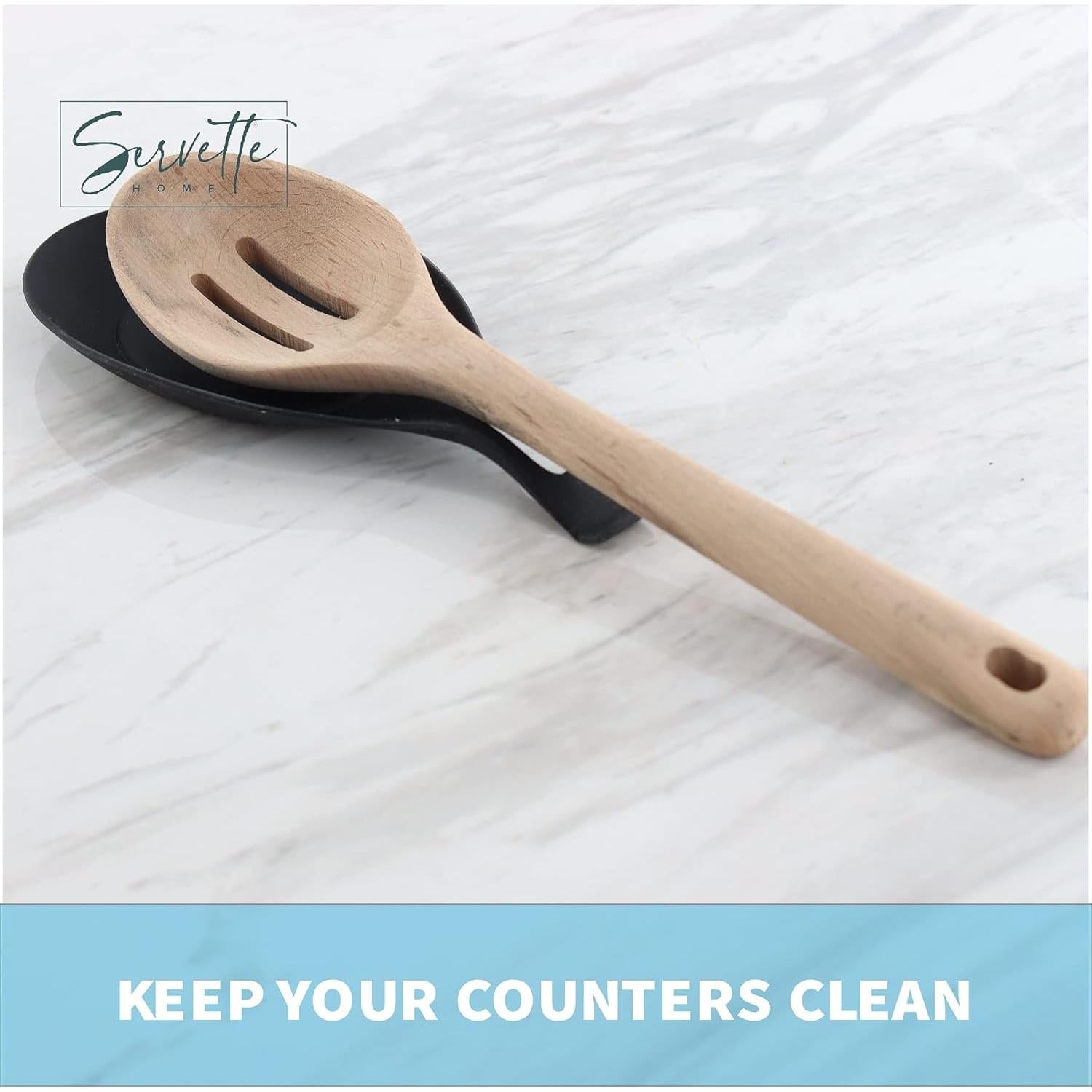 Soporte de Cuchara de Silicona Servette Home - Negro