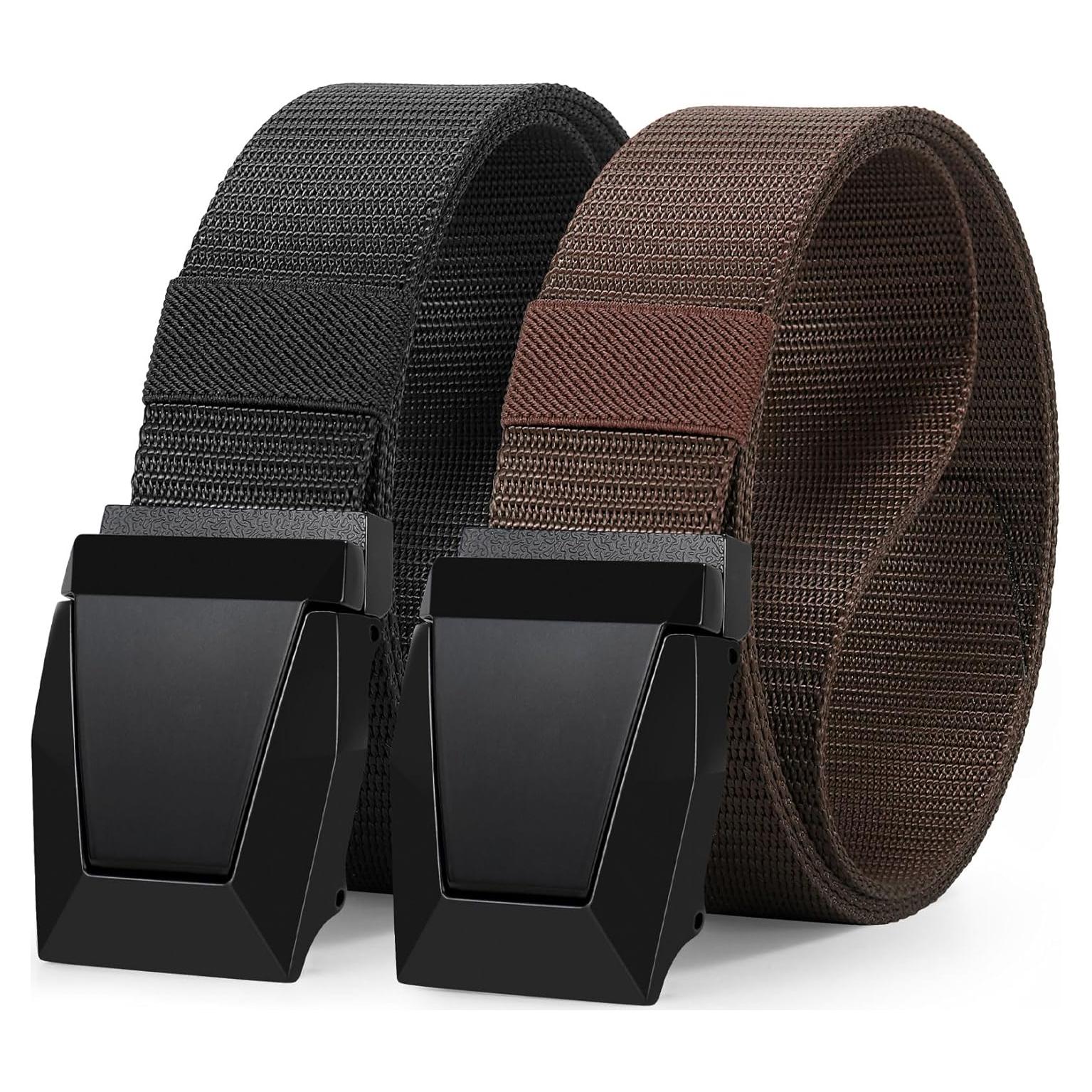 Cinturón Táctico Nylon WERFORU 2 Pack Ajustable 44 cm