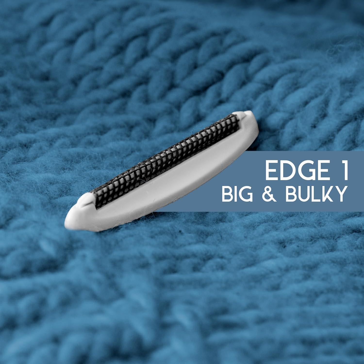 GLEENER Compact Fabric Shaver & Lint Brush | Battery-Free Ultimate Travel Pilling Remover | Adjustable Depiller for Clothing & Furniture (White in Retail Printed Box)