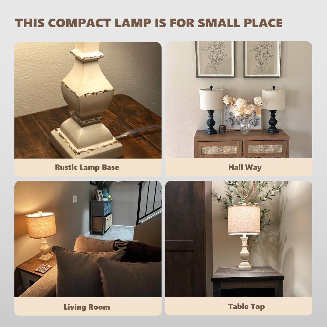 Lámpara de Mesa Vintage PoKat 52 cm Beige Antiguo