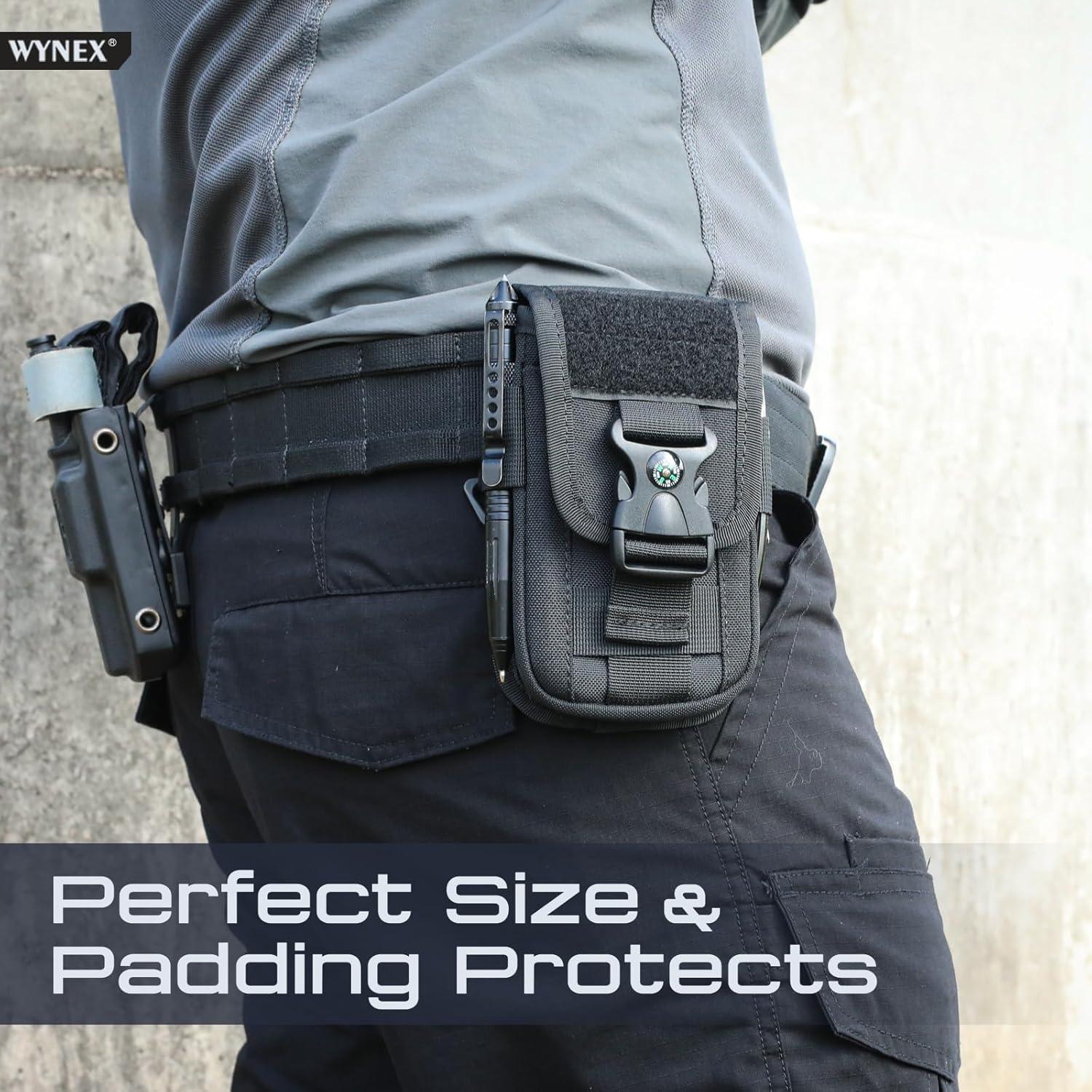 Funda táctica WYNEX Molle para teléfono móvil negra