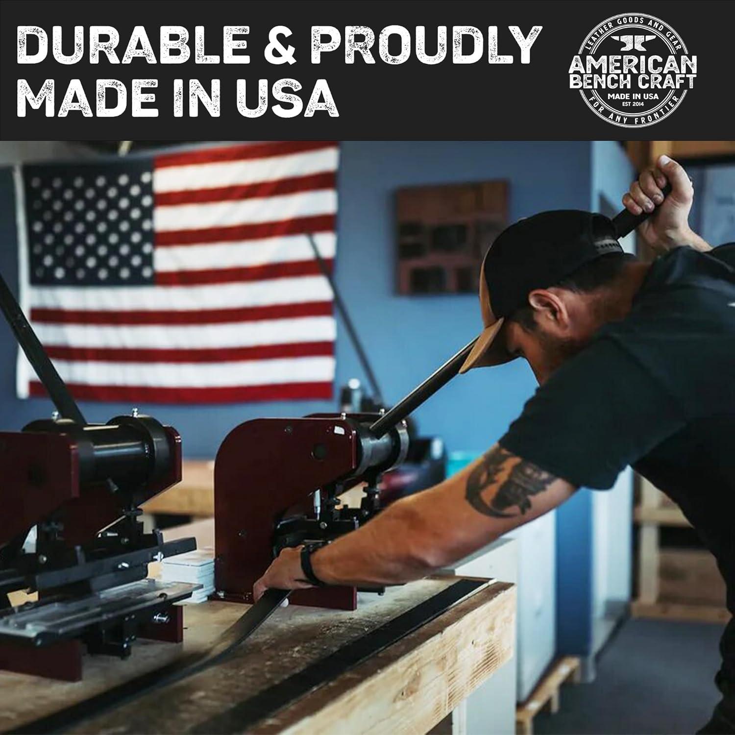 Llave Táctica American Bench Craft de Cuero Marrón