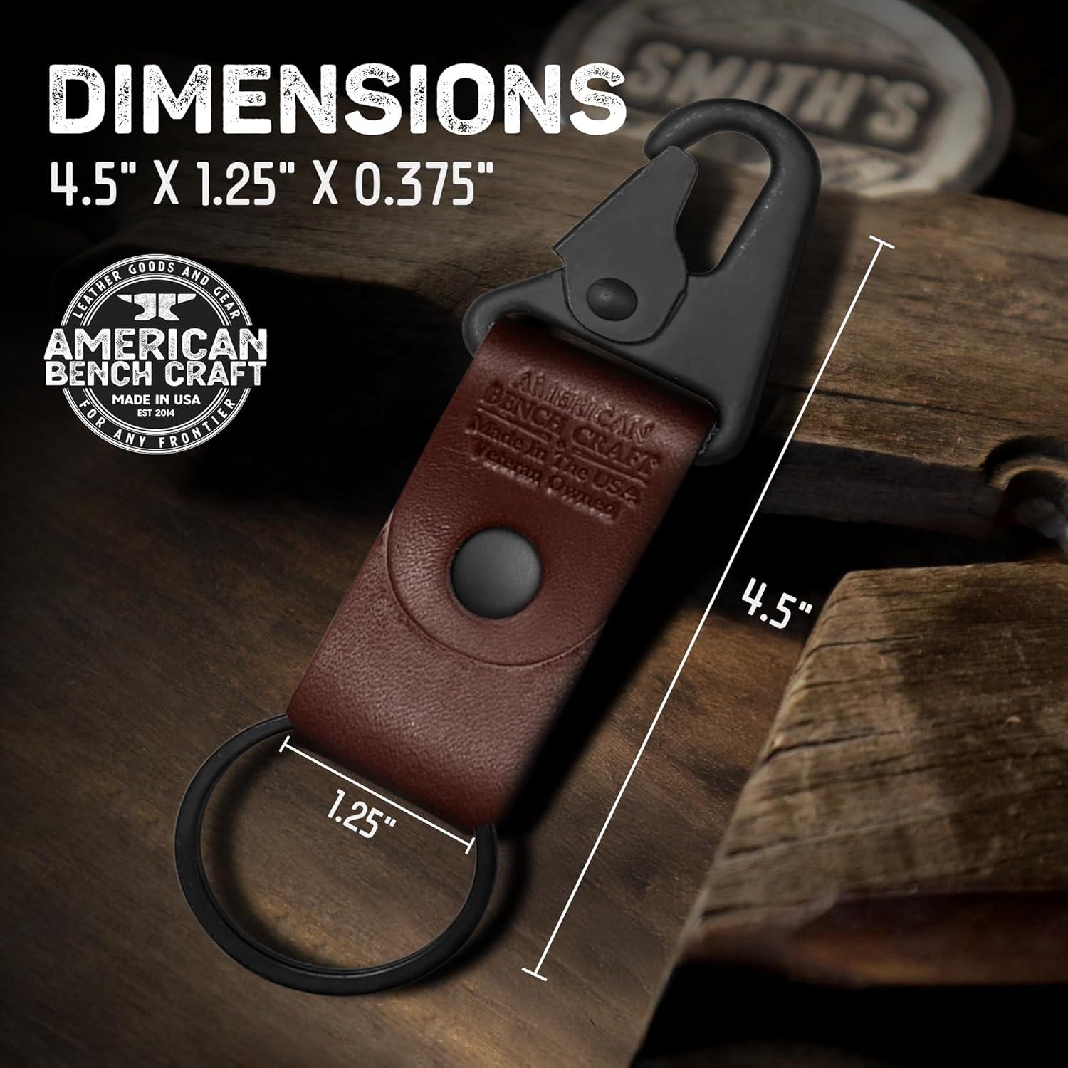 Llave Táctica American Bench Craft de Cuero Marrón