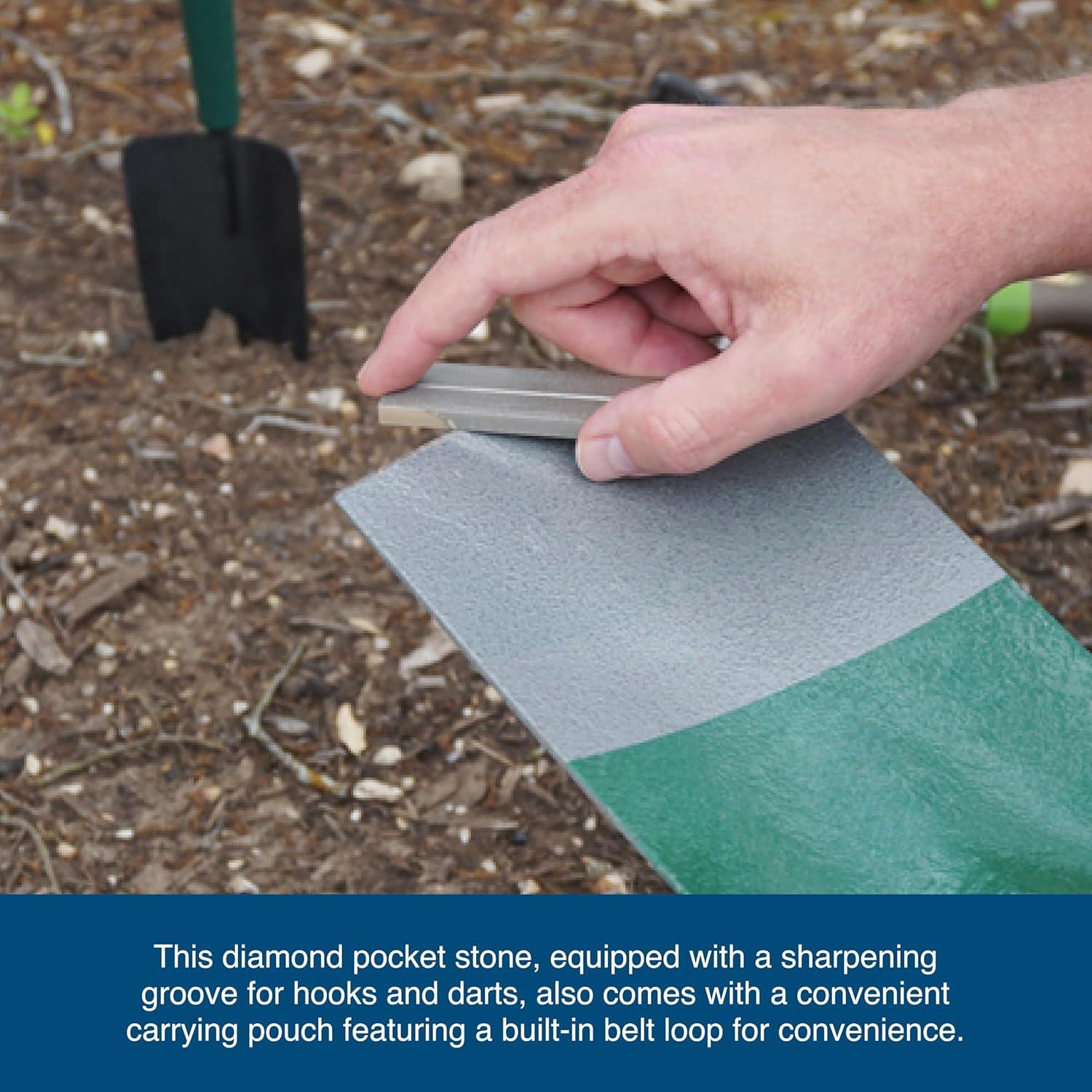 Afilador de bolsillo AccuSharp con piedra de diamante 8 cm