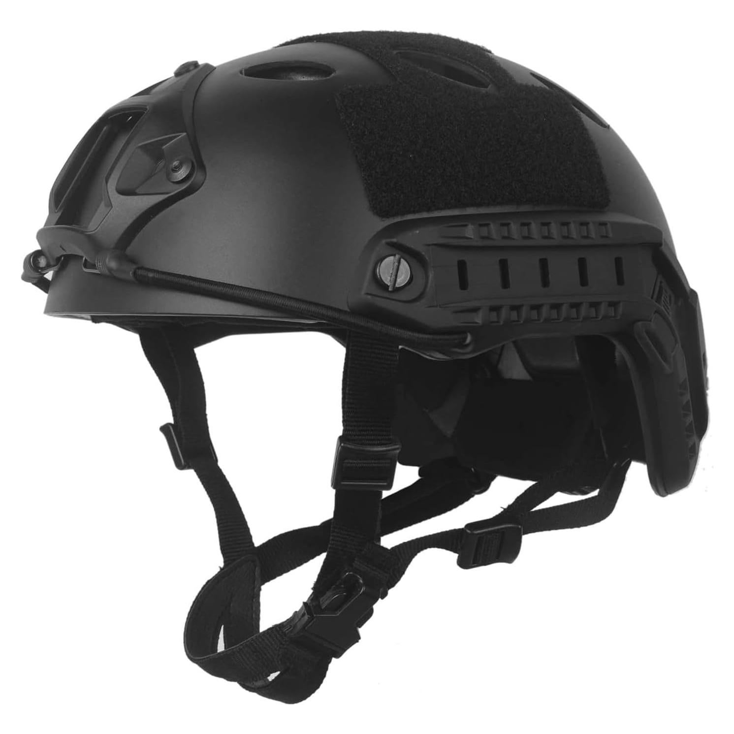 Casco Táctico Booiu Rápido Airsoft PJ Negro 55-60 cm