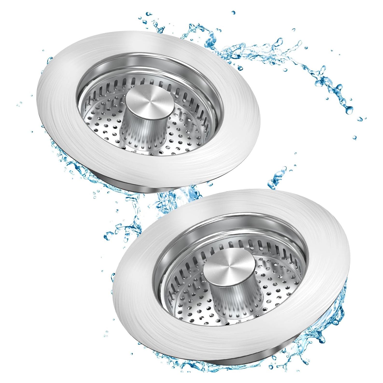 Tapón de desagüe 3 en 1 POWERSIR de acero inoxidable SUS 304