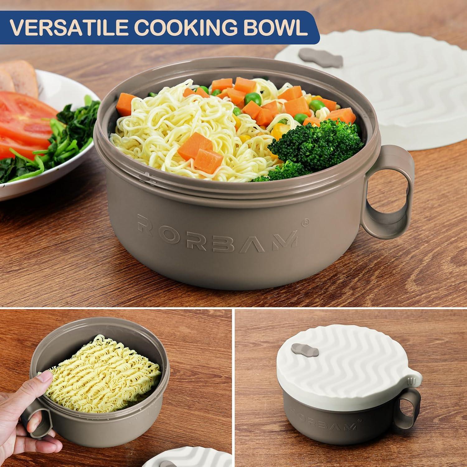 Tazón de Ramen RORBAM 1.42 L Microondas Beige Libre BPA