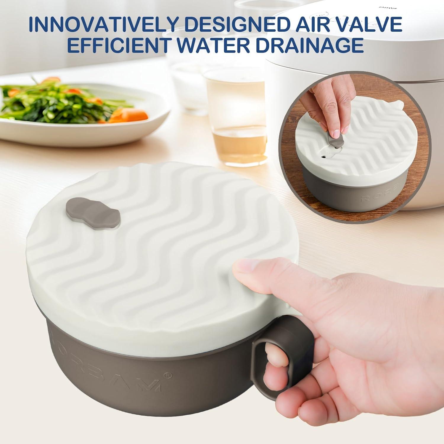 Tazón de Ramen RORBAM 1.42 L Microondas Beige Libre BPA