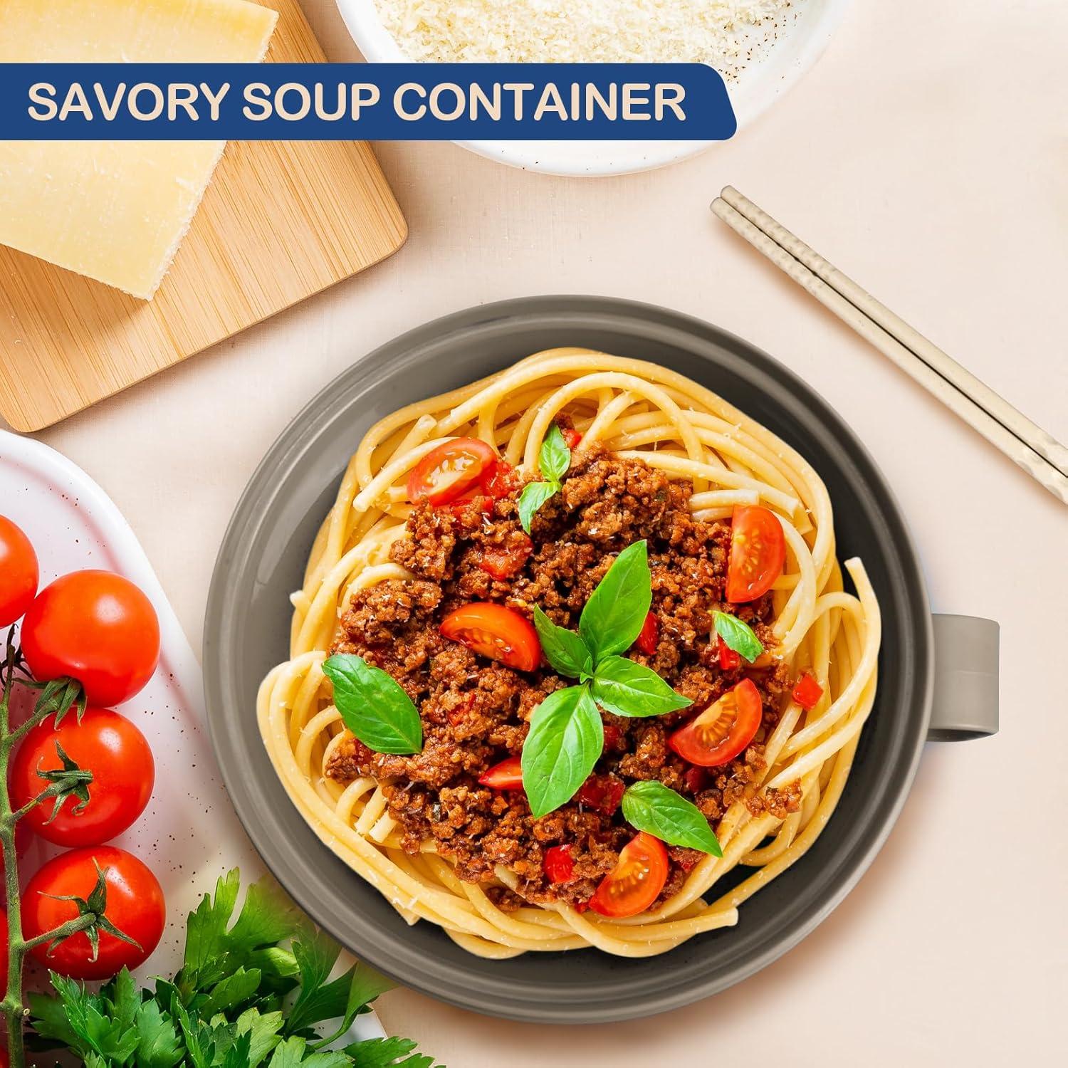 Tazón de Ramen RORBAM 1.42 L Microondas Beige Libre BPA