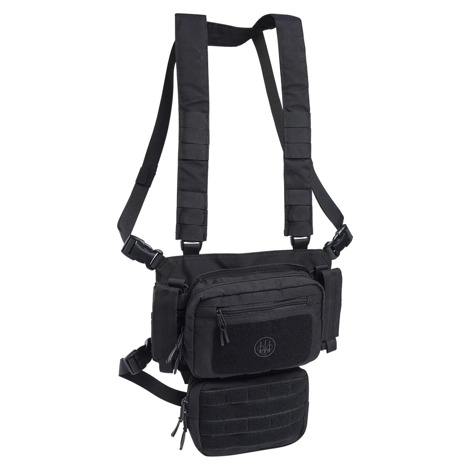 Beretta Chest Rig Táctico Negro con Bolsillos MOLLE