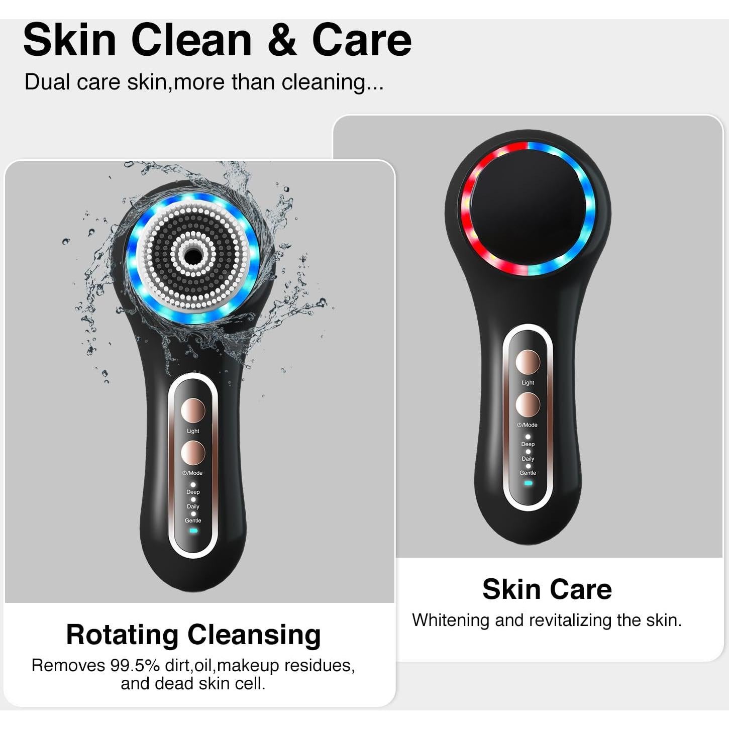 Exfoliador Facial Eléctrico UMICKOO IPX7 5 Cabezas Recargable