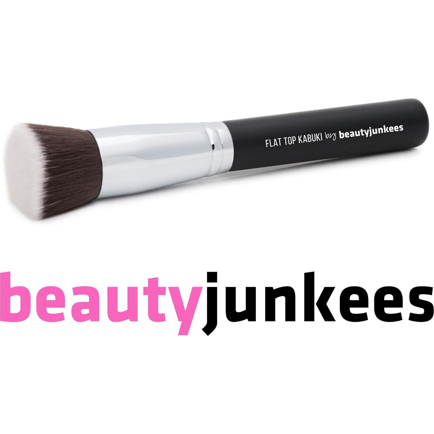 Brocha Kabuki de Base Plana Beauty Junkees - Sintética 16cm