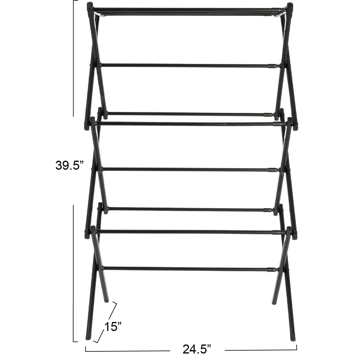 Soporte de Secado Plegable Household Essentials 108 cm Negro