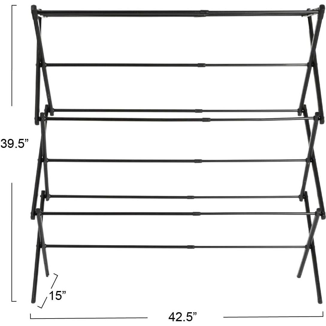 Soporte de Secado Plegable Household Essentials 108 cm Negro