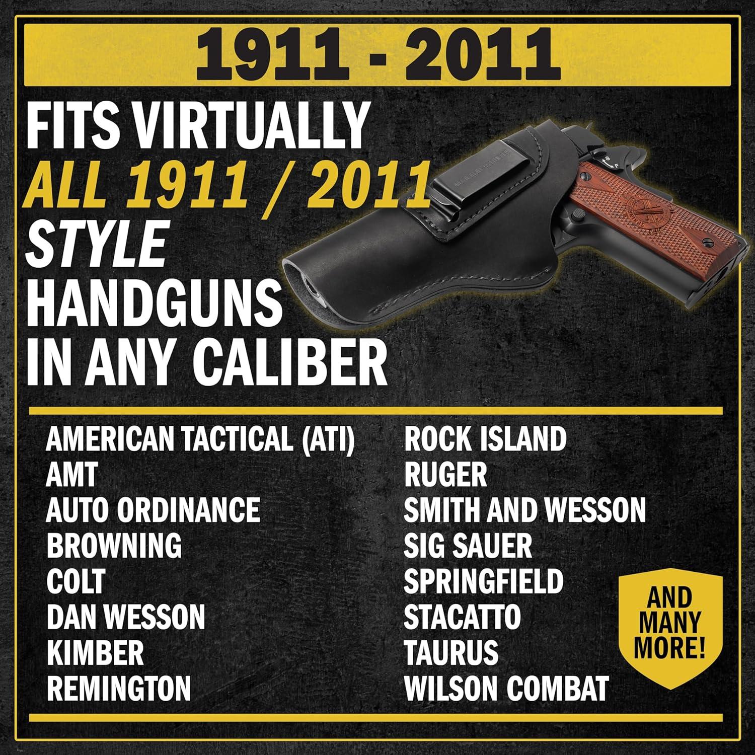 Funda IWB Cuero Relentless Tactical para Pistolas 1911