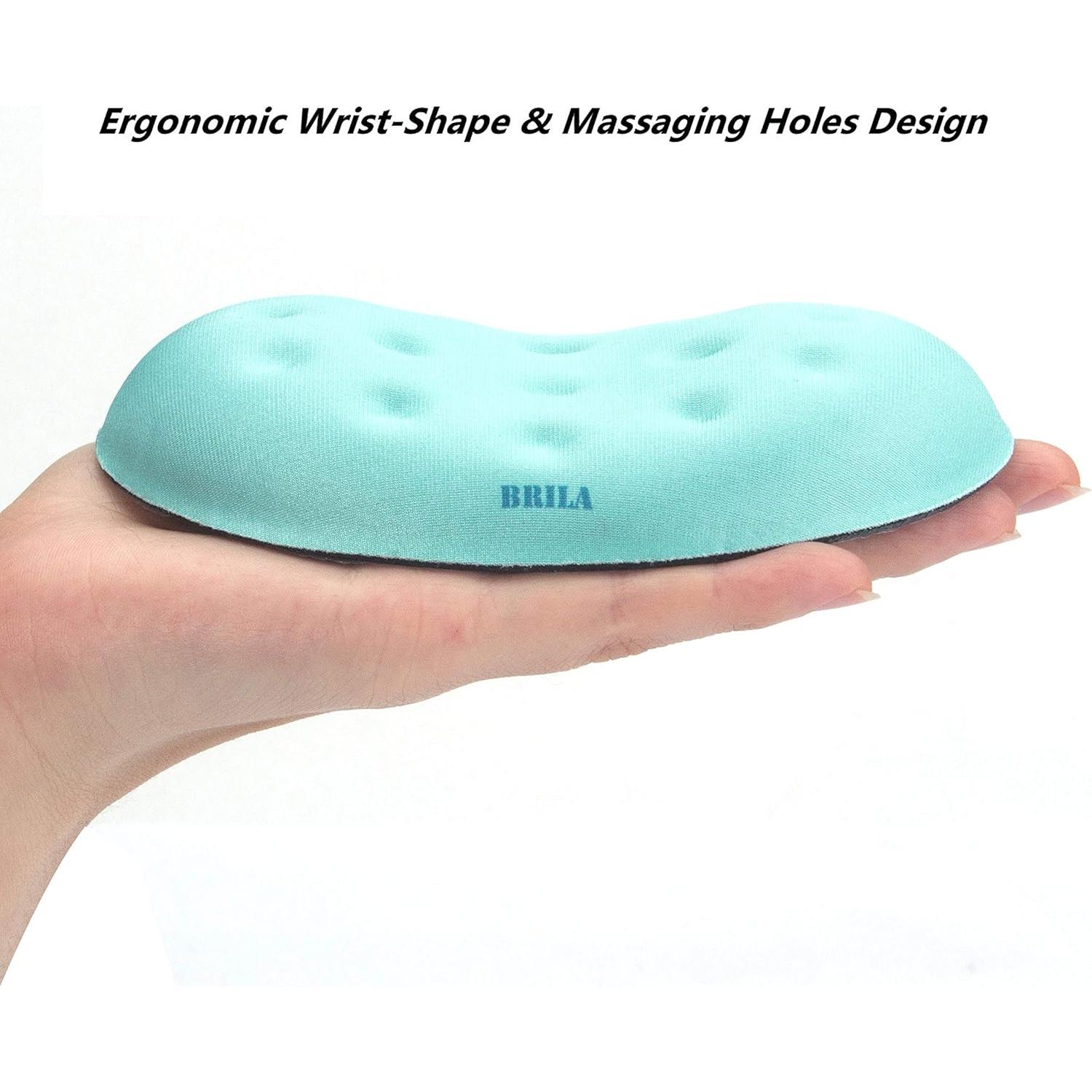 Almohadilla de Soporte para Muñeca BRILA Ergonómica Acuamarina