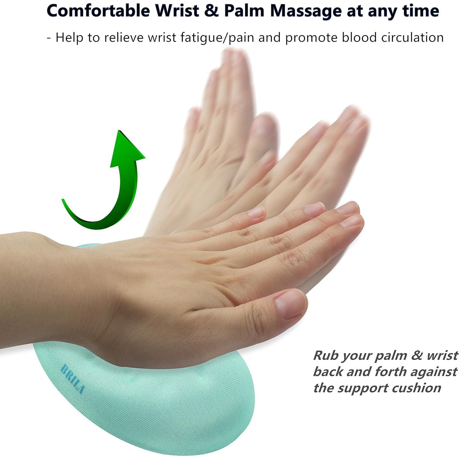 Almohadilla de Soporte para Muñeca BRILA Ergonómica Acuamarina