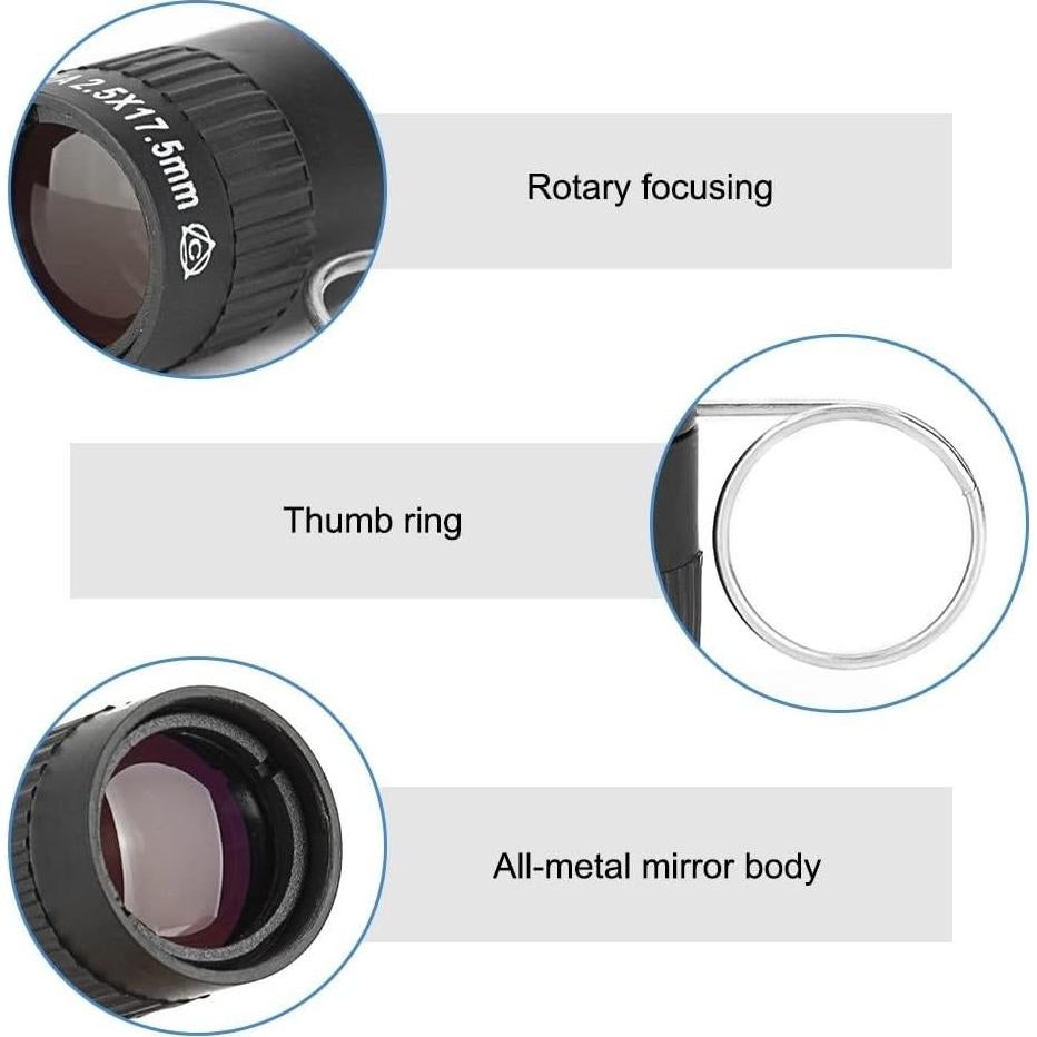 Mini Telescopio Monocular MiOYOOW 2.5X Portátil 17.5mm