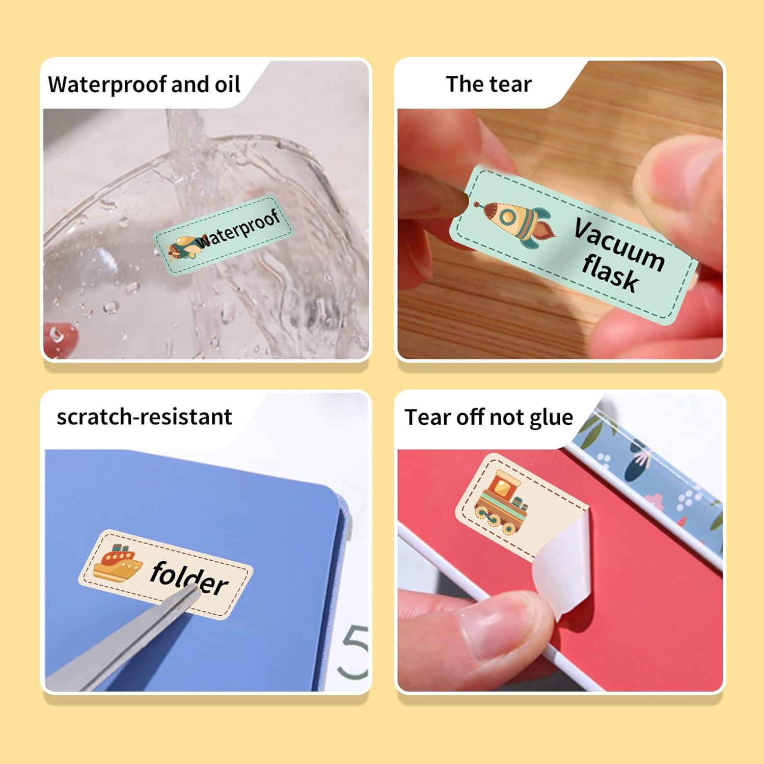 Labels for D11/D110/D101 Label Maker, 2 Rolls(310PCS) Label Sticker Waterproof Oil-Proof Thermal Labels for Name,Address Return,Baby Bottles,Clothes,School,Christmas Supplies (0.55"x1.57"Dream)