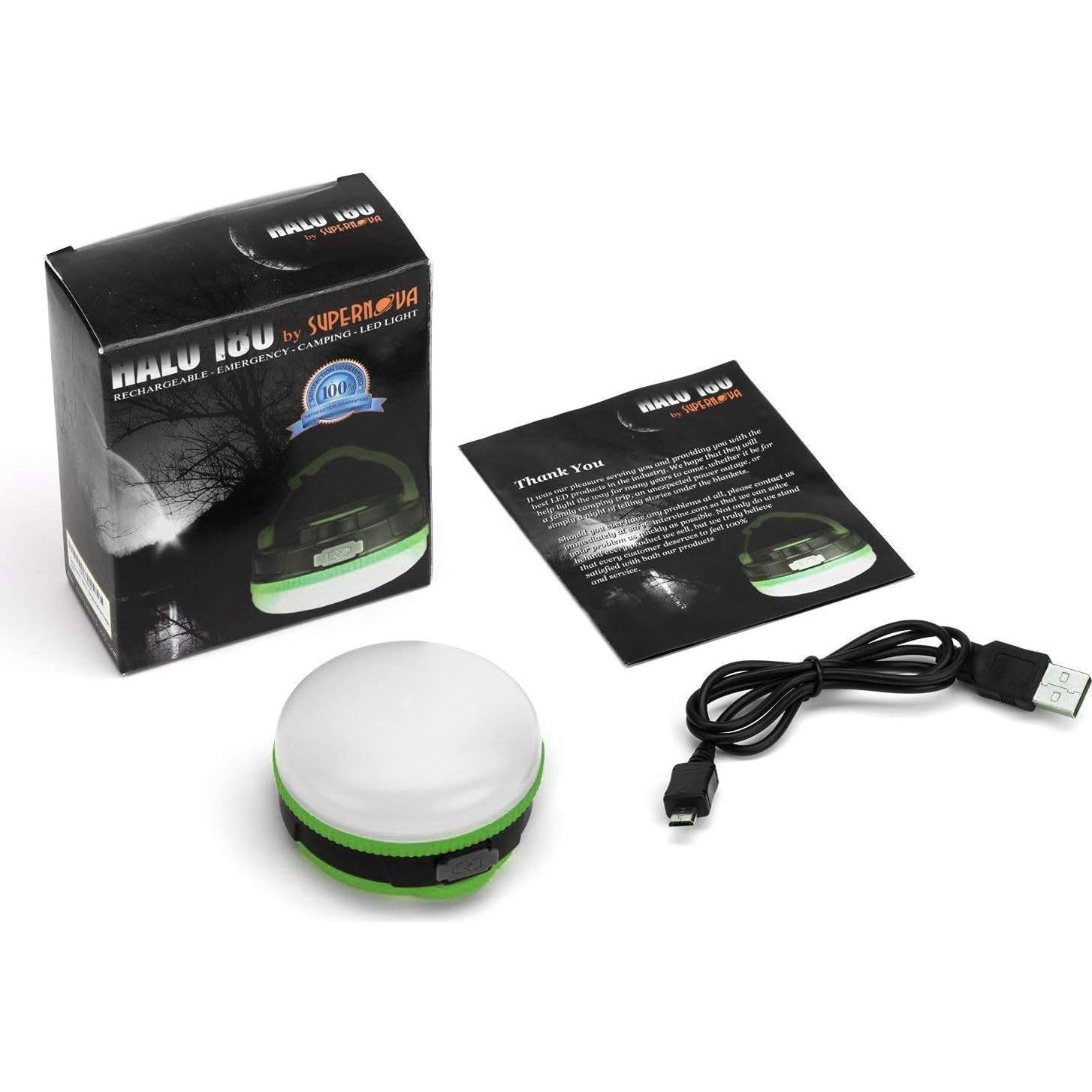 Linterna LED Supernova Halo 180 Verde - Camping y Emergencias