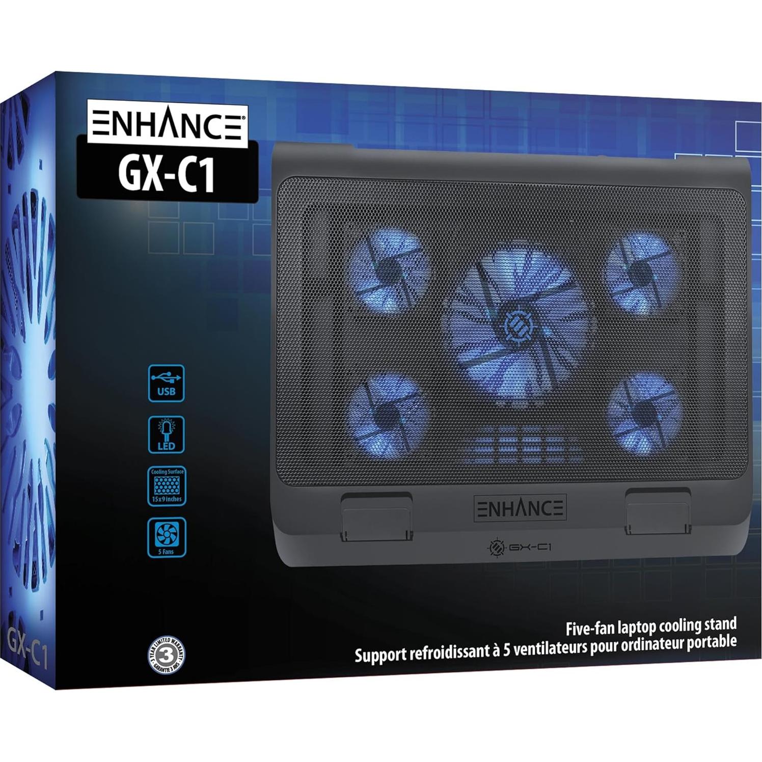 Soporte de Enfriamiento para Laptop ENHANCE GX-C1 17" Ajustable