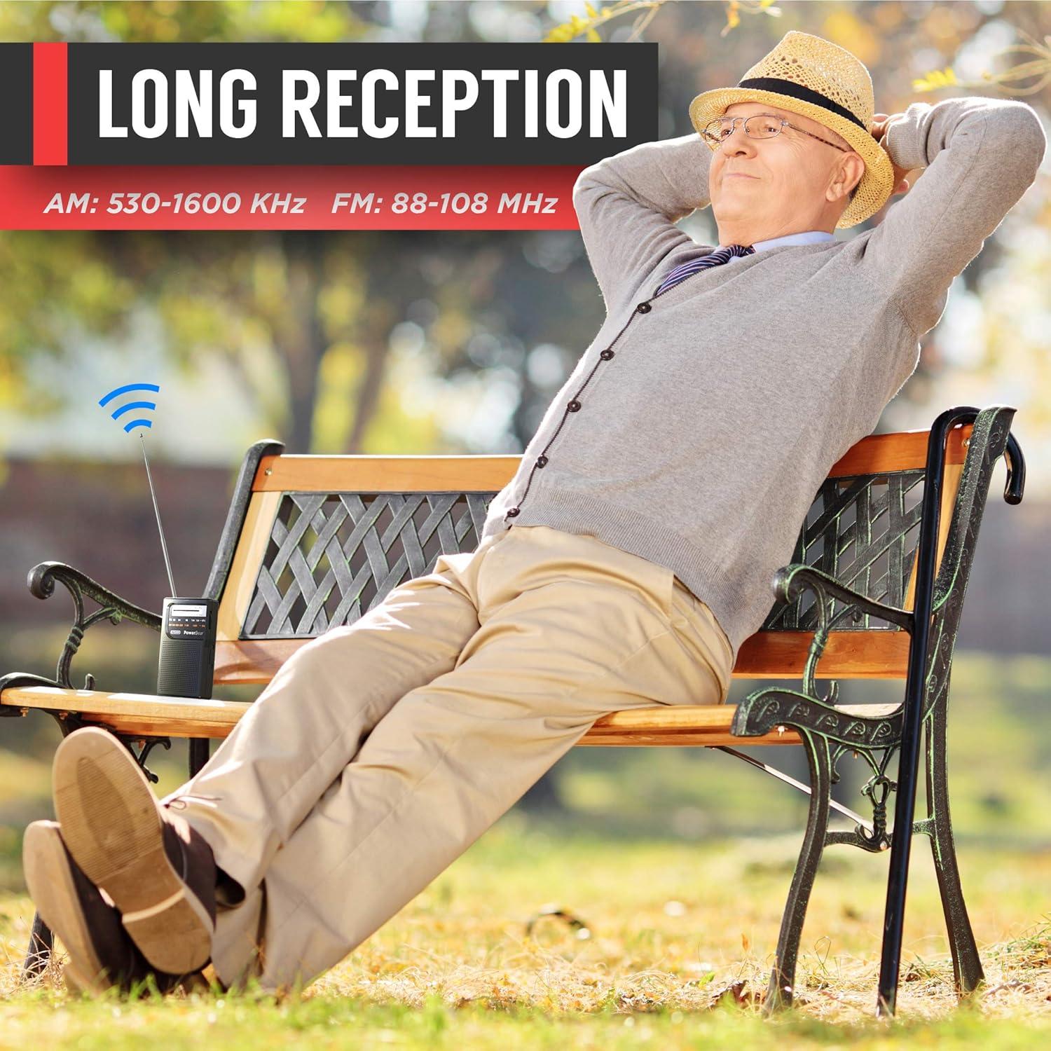 Radio Portátil PowerBear PB-PR-01 AM/FM con Auriculares