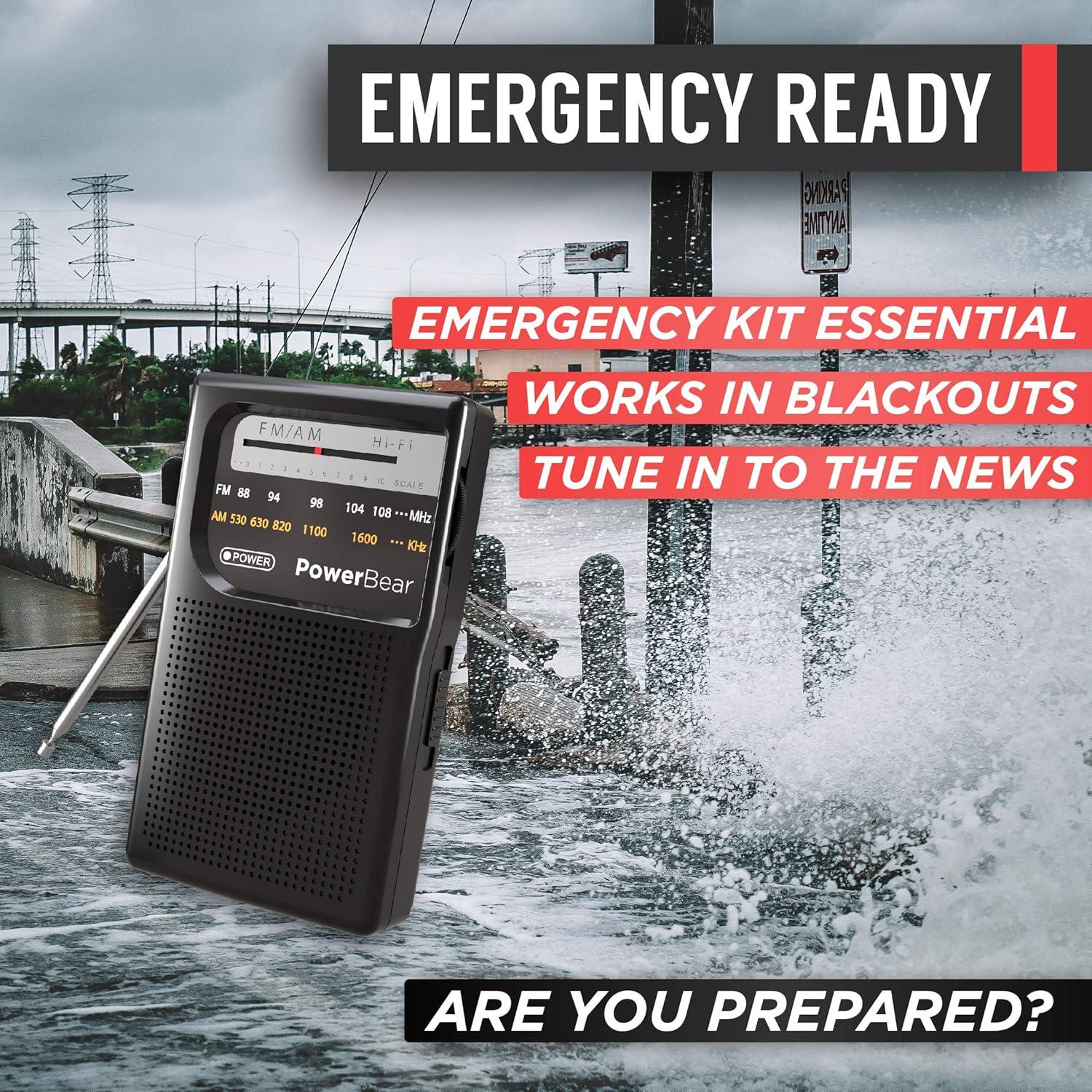 Radio Portátil PowerBear PB-PR-01 AM/FM con Auriculares