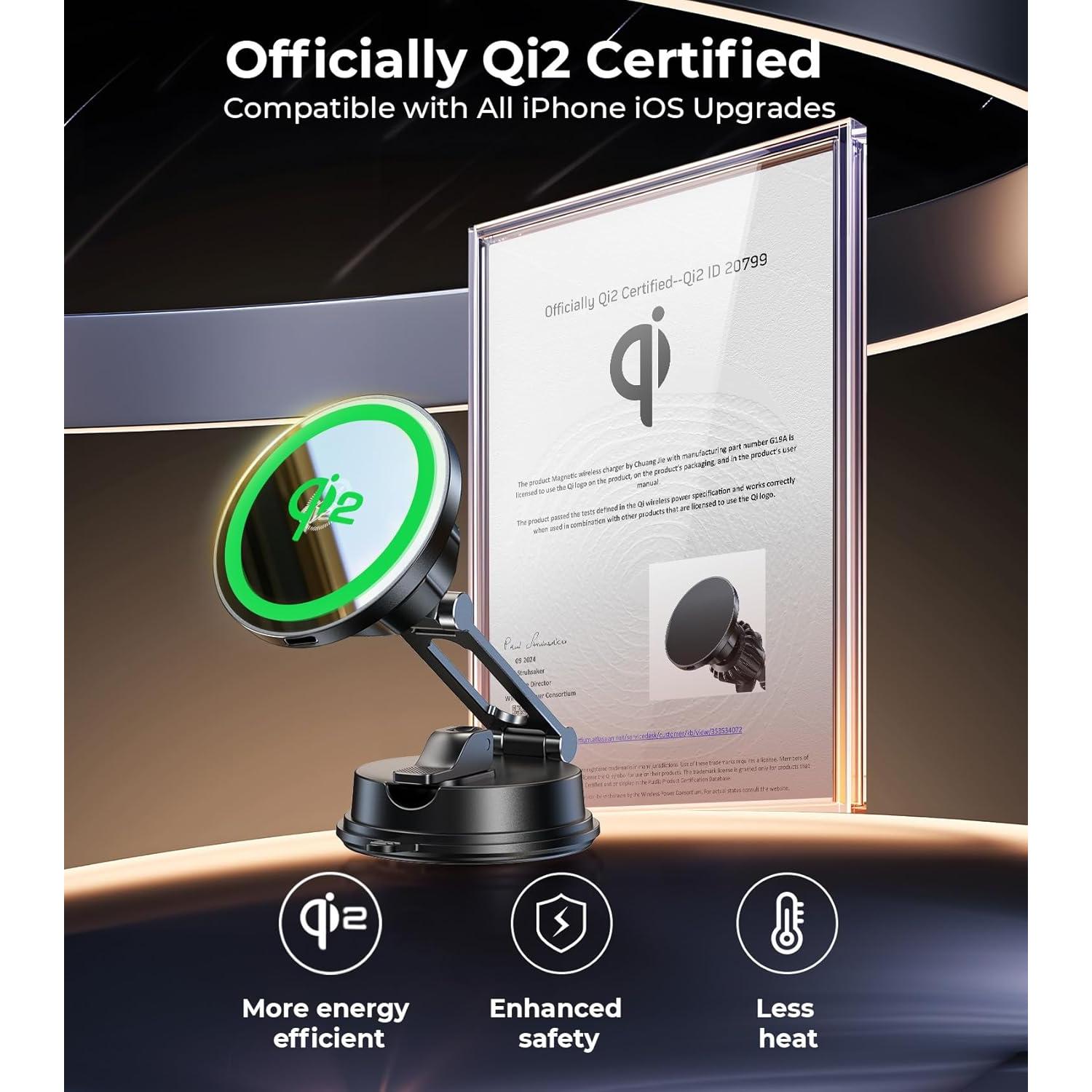 Soporte de Carga Inalámbrica AREDAN Qi2 para iPhone 15/16/17