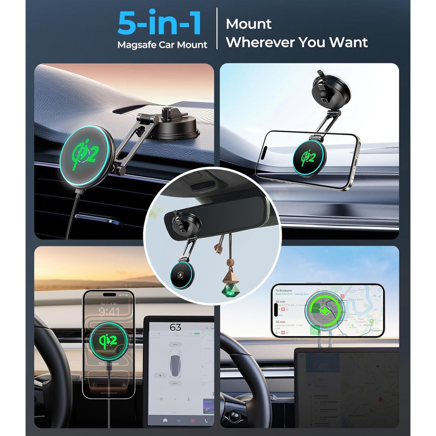 Soporte de Carga Inalámbrica AREDAN Qi2 para iPhone 15/16/17