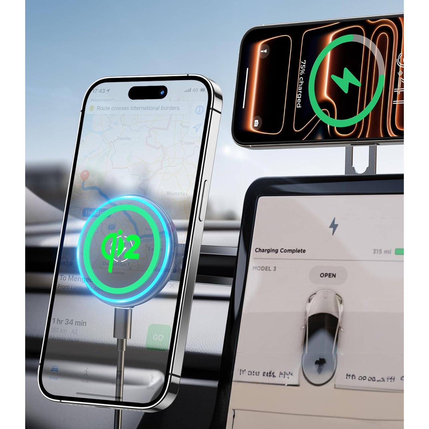 Soporte de Carga Inalámbrica AREDAN Qi2 para iPhone 15/16/17