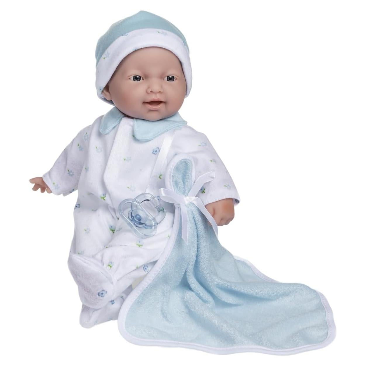 Muñeca Bebé Caucásica JC Toys 27.94 cm con Accesorios Azul